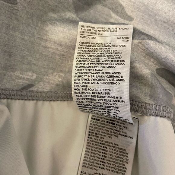 Gap Fit Eclipse Super High Rise Joggers Gray Camo Large Tall - Picture 5 of 5